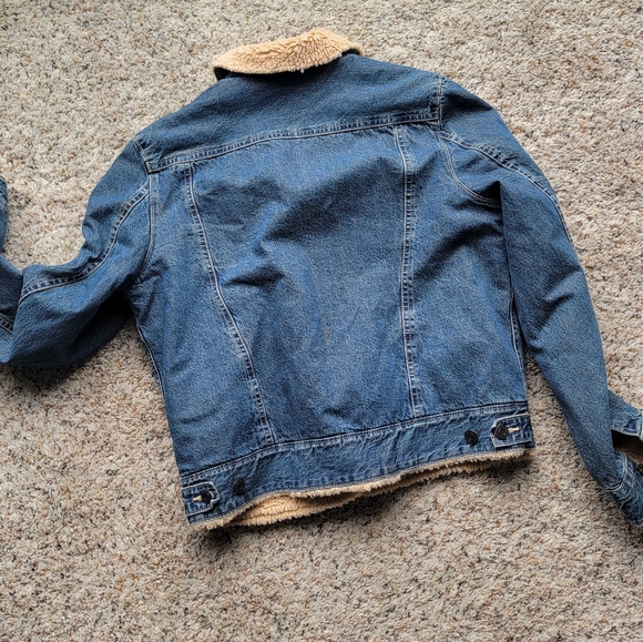 Gap Jean Jacket Sherpa Lined S - Picture 6 of 7